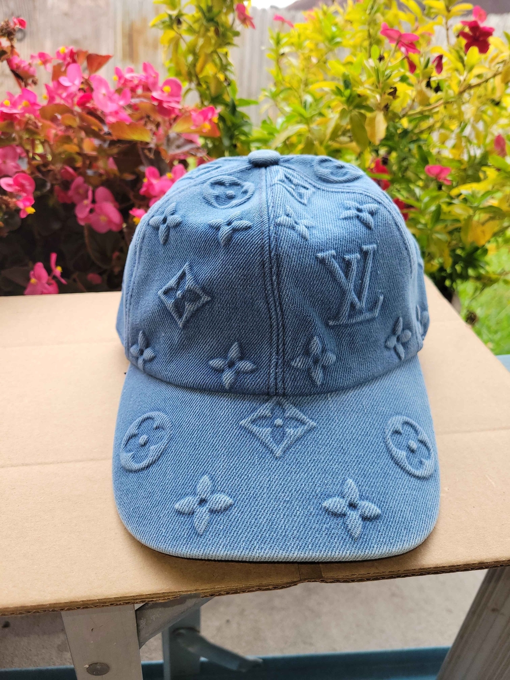 Louis Vuitton Denim Blue Monogram Denim Baseball Hat - Picture 2 of 8